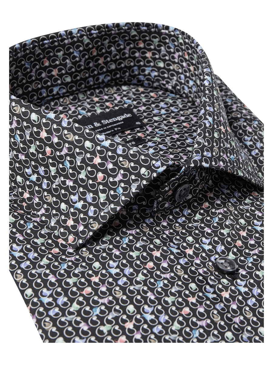 Bruun & Stengade Skjorter 2502-16025-black_38 - Bygholm Menswear